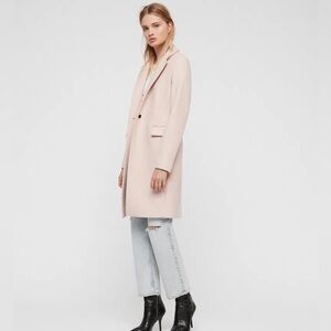 Allsaints Evelyn Coat in Dusty Pink